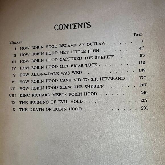 Classics to Grow On Robin Hood by Henry Gilbert 1966 Printing Adventure Book HC - Picture 9 of 13